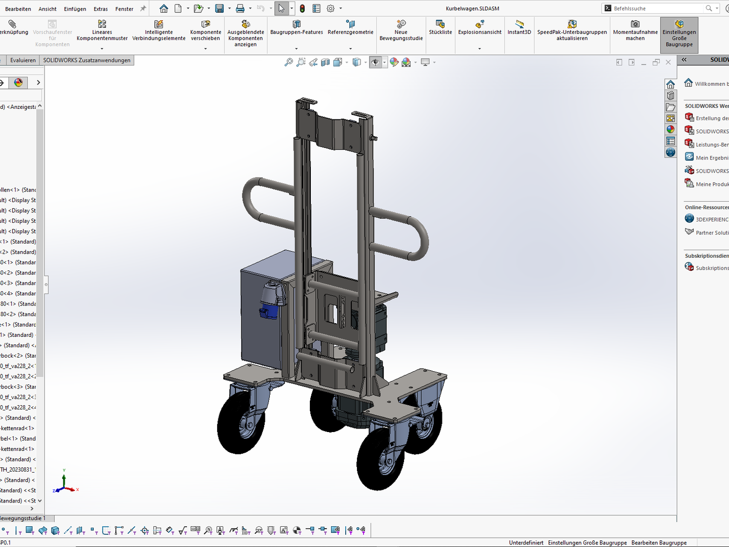 Konstruktion Maschine als 3D-Modell